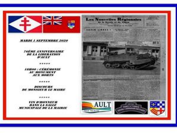 Le 1er SEPTEMBRE – ANNIVERSAIRE DE LA LIBÉRATION D’AULT
