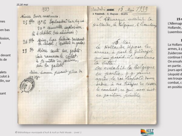 Carnet Daurelly – du 25 avril 1940 au 25 mai 1940