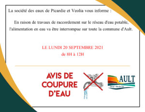 Lire la suite à propos de l’article COUPURE SUR LE RÉSEAU D’EAU POTABLE SUR TOUTE LA COMMUNE LE LUNDI 20 SEPTEMBRE