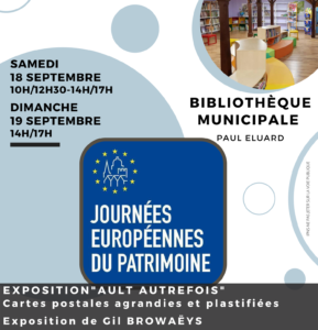 Lire la suite à propos de l’article BIBLIOTHÈQUE : LES JOURNÉES DU PATRIMOINE 18 ET 19 SEPTEMBRE