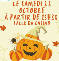 Lire la suite à propos de l’article HALLOWEEN – LE 23 OCTOBRE A PARTIR DE 15h30 SALLE DU CASINO