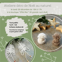 Lire la suite à propos de l’article ATELIERS DÉCO DE NOEL AU NATUREL