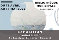 Lire la suite à propos de l’article BIBLIOTHÈQUE : DU 13 AVRIL AU 14 MAI – EXPOSITION « AQUARELLES »