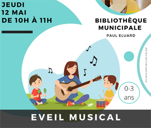 Lire la suite à propos de l’article BIBLIOTHÈQUE : LE JEUDI 12 MAI – EVEIL MUSICAL