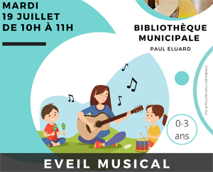 Lire la suite à propos de l’article BIBLIOTHÈQUE : ANIMATION « EVEIL MUSICAL »