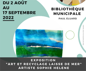 Lire la suite à propos de l’article BIBLIOTHÈQUE : EXPOSITION « ART ET RECYGLAGE LAISSE DE MER »