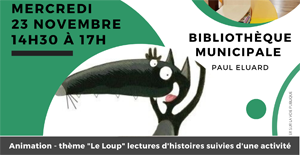 Lire la suite à propos de l’article BIBLIOTHÈQUE : ANIMATION THÈME LE LOUP