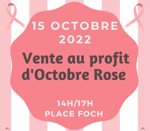 Lire la suite à propos de l’article VENTE AU PROFIT D’OCTOBRE ROSE