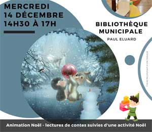 Lire la suite à propos de l’article BIBLIOTHÈQUE : ANIMATION DE NOËL LE 14 DÉCEMBRE