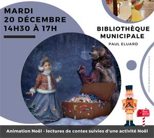 Lire la suite à propos de l’article BIBLIOTHÈQUE : ANIMATION DE NOËL LE 20 DÉCEMBRE