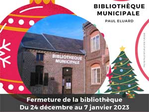 Lire la suite à propos de l’article BIBLIOTHÈQUE : FERMETURE DU 24 DÉCEMBRE AU 7 JANVIER