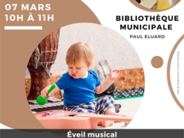 BIBLIOTHÈQUE : MARDI 7 MARS DE 10H A 11H – EVEIL MUSICAL