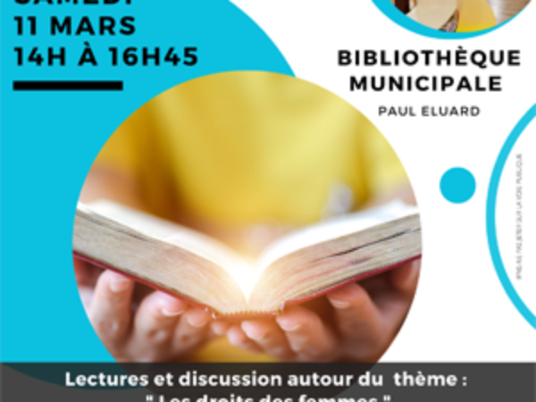 BIBLIOTHÈQUE : SAMEDI 11 MARS DE 14H A 16H45 – LECTURES