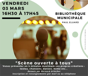 Lire la suite à propos de l’article BIBLIOTHÈQUE : VENDREDI 3 MARS DE 16H30 A 17H45