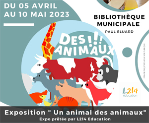 Lire la suite à propos de l’article BIBLIOTHÈQUE : DU 5 AVRIL AU 10 MAI – EXPOSITION « UN ANIMAL DES ANIMAUX »