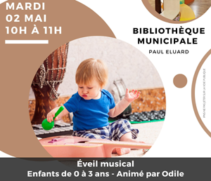 BIBLIOTHÈQUE : MARDI 2 MAI – ÉVEIL MUSICAL