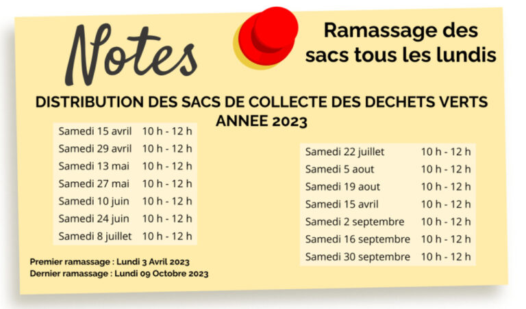 sacs végétaux distribution des sacs végétaux