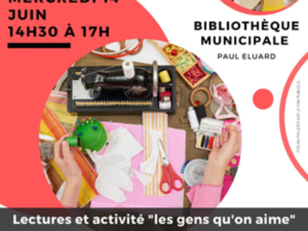 BIBLIOTHÈQUE : MERCREDI 14 JUIN « LES GENS QU’ON AIME »