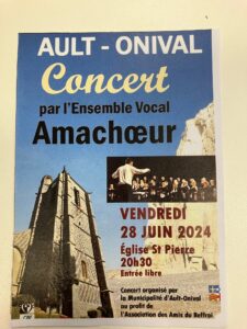 Lire la suite à propos de l’article CONCERT PAR L’ENSEMBLE VOCAL AMACHOEUR