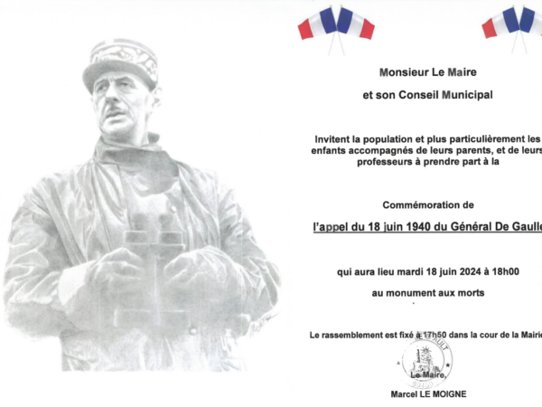 COMMÉMORATION DE L’APPEL DU 18 JUIN 1940