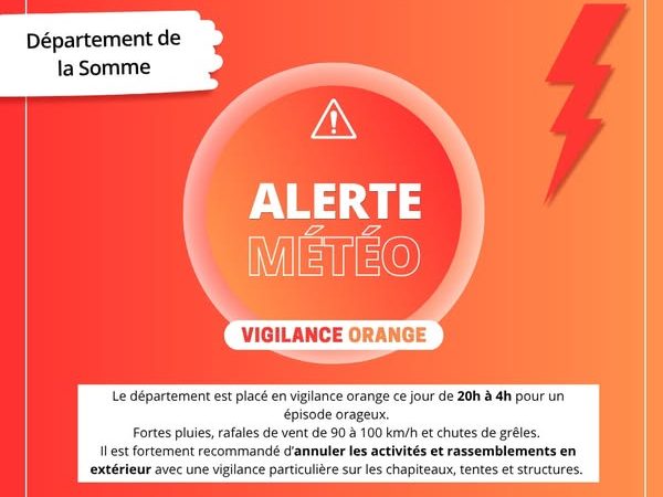 ALERTE VIGILANCE ORANGE – SOYEZ PRUDENT !
