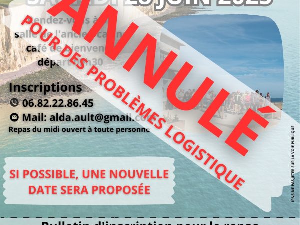 LA MARCHE GOURMANDE DU 28 JUIN 2025 EST ANNULÉE