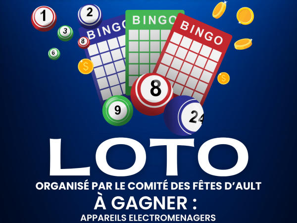 LOTO VENDREDI 29 AOUT 2025 – OUVERTURE DES PORTES 19 H – ANCIEN CASINO