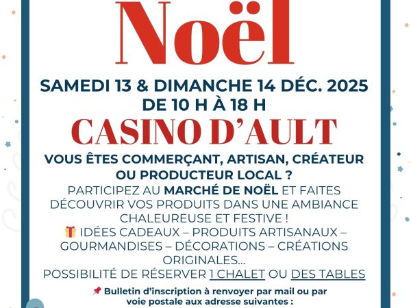 APPEL AUX INSCRIPTIONS MARCHÉ DE NOËL