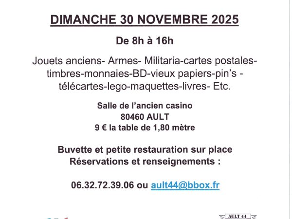 3ᵉ BOURSE DES COLLECTIONNEURS – DIMANCHE 30 NOVEMBRE 2025