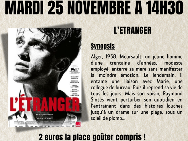 CINÉ + GOUTER POUR LES AINÉS AULTOIS LE MARDI 25 NOVEMBRE 2025