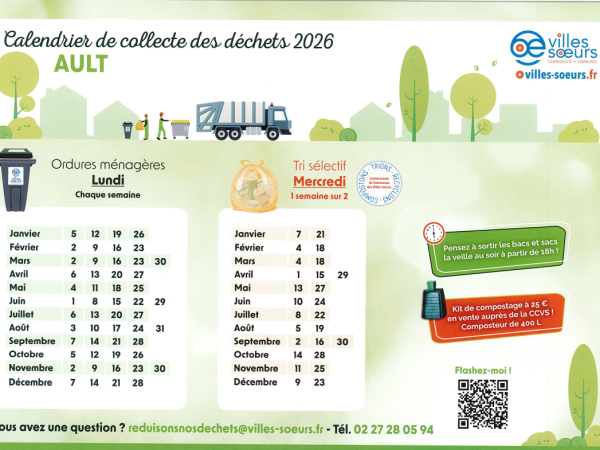 CALENDRIER DES DÉCHETS 2026