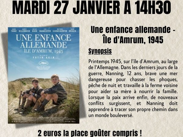 CINÉ + GOUTER POUR LES AINÉS AULTOIS LE MARDI 27 JANVIER 2026