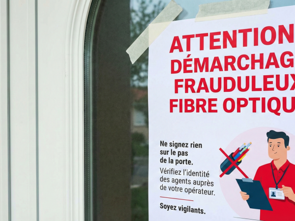 ALERTE DÉMARCHAGE FRAUDULEUX – FIBRE OPTIQUE