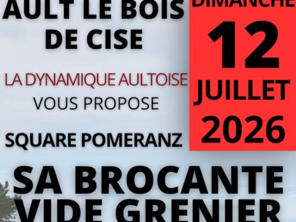 BROCANTE DIMANCHE 12 JUILLET 2026 – BOIS DE CISE