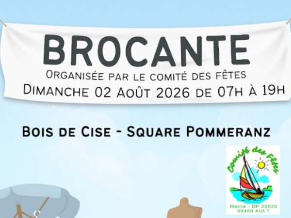 BROCANTE LE 2 AOUT 2026 DE 7H A 19H – BOIS DE CISE