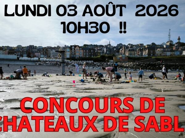 CONCOURS DE CHATEAUX DE SABLE – LUNDI 3 AOUT – 10H30